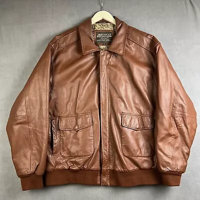 Type A-2 Jacket Mens 3XL Brown Leather Flyer's Bomber Flight US Army Air Force • $175