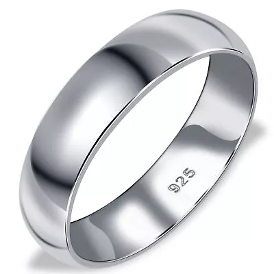 6mm 925 Sterling Silver Wedding Band Ring Size 4 - 14 • $32.99