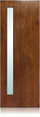 LuxDoors Avanti Design [36  X 80 ] Modern Mahogany Wood Front Entry Door • $2149