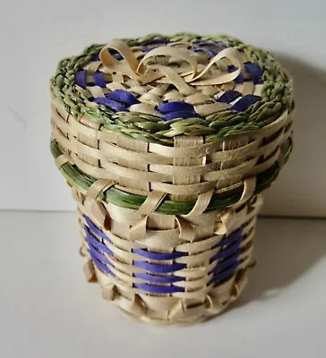 Purple Stripes & Slant Curls- 2.5  Basket  Kenny Keezer Passamaquoddy - 2024 • $82.50