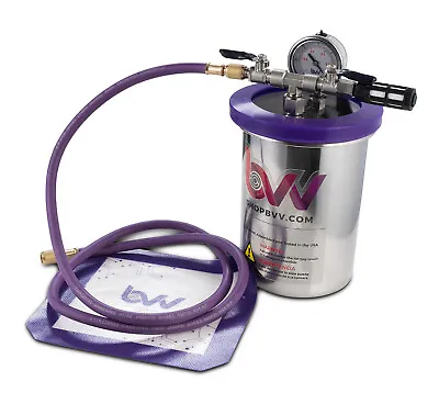 BVV Best Value Vacs 2 Quart Tall Stainless Steel Vacuum Chamber • $96