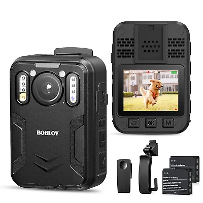 BOBLOV B4K2 4K Body Worn Camera With GPS 2*3000mAh 14-16hrs Video Camera 128GB • $196.64