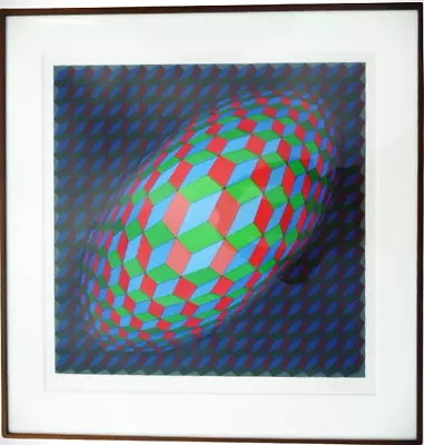 Victor Vasarely 1978 Hand Signed #62/250  Silkscreen Print  “Andromeda” NR • $595