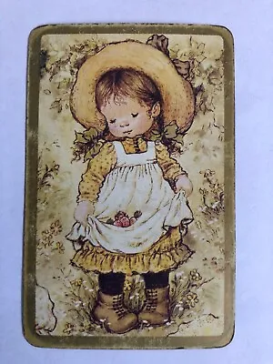 Sarah Kay Girl Polka Dot Dress Bonnet Hat Flowers Vintage Art Swap Playing Cards • $2.20
