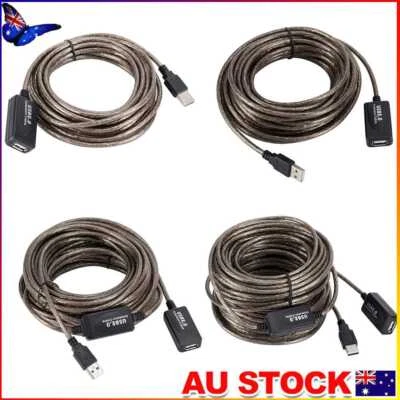 $15.49 • Buy 5/10/15/20m USB 2.0 Extension Cable Male To Female Active Repeater Extender Cord