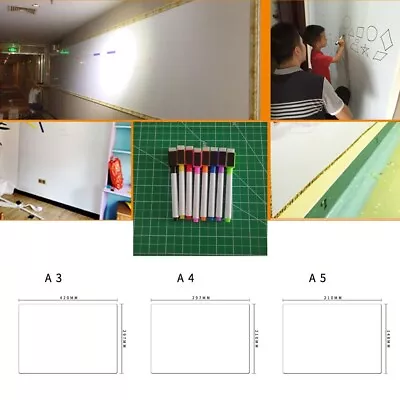 Magnetic Fridge Whiteboard Dry Erase Magnet Memo Board Kitchen Notice Board • £7.92