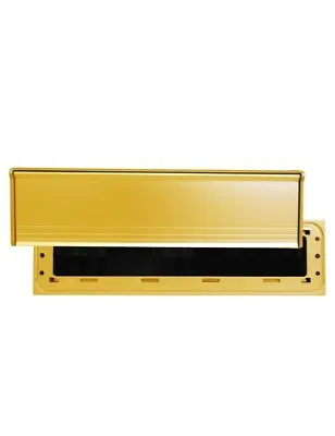 Letter Box Cover Plate Metal Flap Internal Door Draught Excluder Brush Exitex  • £12.49