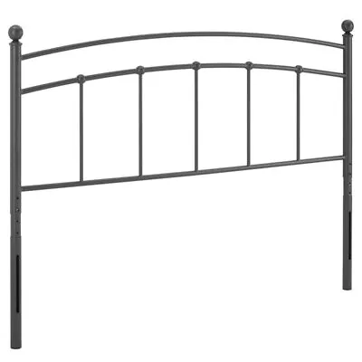 Modway Abigail Modern Farmhouse Twin Metal Spindle Headboard In Gray • $46.31