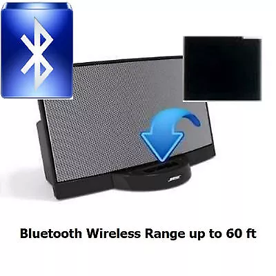 Black Bluetooth Music Receiver Adapter For Bose SoundDock Speaker  (Tested)  • $23