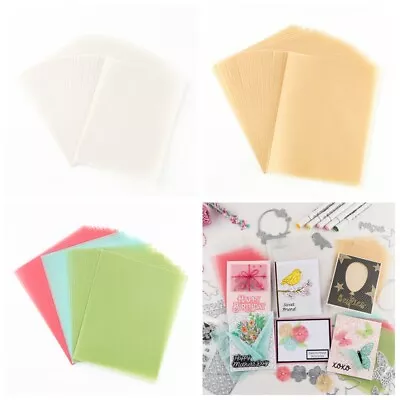 Colored Frosted Smooth Vellum Translucent Tracing Paper For Craft Card Making • $6.49