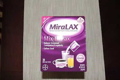 Box Of MiraLAX Single Dose Mix-In Pax  - 20 Count • $12.99