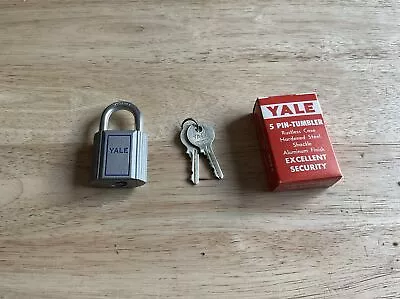 Vintage Yale 5 Pin- Tumbler Padlock  # 797 With Keys NOS • $12.50