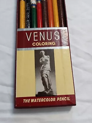 Venus Coloring Pencils (8) Used Vintage New York Artists Old School Original Box • $17