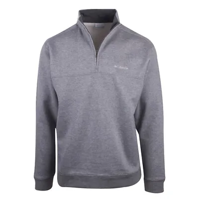 Columbia Men's Charcoal Heather Hart Mountain II Half Zip Fleece Sweater (030) • $21.33