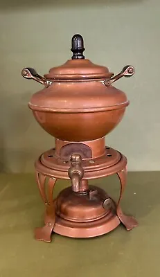 Jos Heinrichs Paris New York Copper Coffee Pot Urn Hot Water Samovar With Burner • $99.95