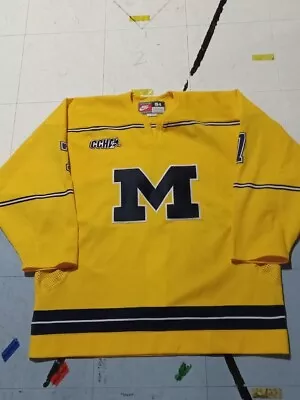University Of Michigan Authentic Game Used Issued Hockey Jersey Nike Sz 54 • $199.99