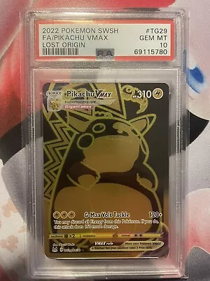 PIKACHU VMAX 2022 Pokemon Sword & Shield TG29 Lost Origin FA PSA 10 GEM • $59.99