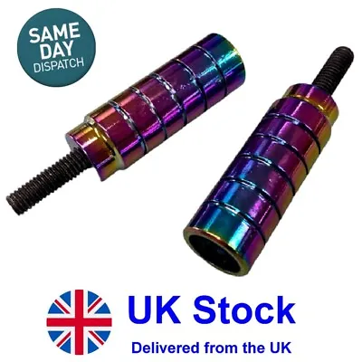 £7.49 • Buy Multi Colour Stunt Scooter Pegs With Hardened Steel Axle Bolts (12.9) Pair
