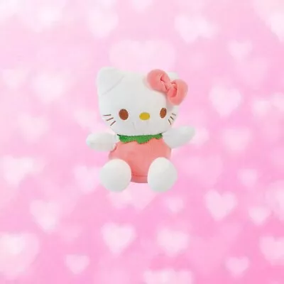 Hello Kitty Plush Soft Toy Cat Pink Bow Pink Clothes Window Clinger 18cm • $15