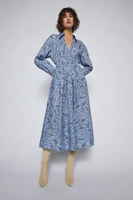 $325 • Buy Scanlan Theodore Paisley Cotton Midi Dress