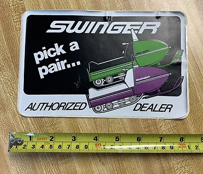 Vintage SWINGER Snowmobile -Pick A Pair Authorized Dealer Vinyl Decal • $3.95