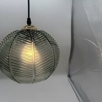 Green Glass Pendant Light Fixtures Mid Century Modern Chandelier Globe (c) • $19.95