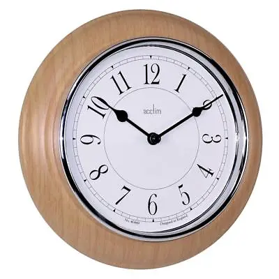 Acctim Newton Wall Clock Quartz Movement Light Wood 24581 • £21.99