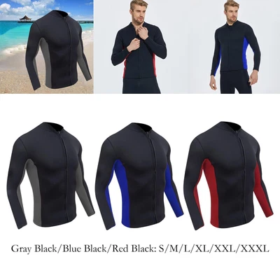 $40.45 • Buy Men Wetsuit Top 2mm Neoprene Front Zip For Snorkeling Surfing Scuba Diving