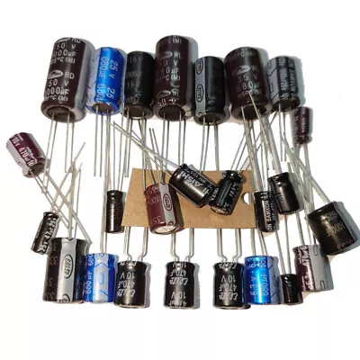 Radial Electrolytic Capacitors / Value 0.22uF To 1000uF Voltage 6.3V To 50V • £2.84