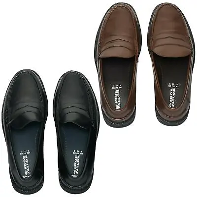 £24.99 • Buy Lucini Mens Shoes Wide Fitting Smart Slip On Moccasins Loafers Deck Boat Shoes