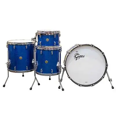 Gretsch USA Custom 4-Piece Shell Kit - Blue Glass Nitron • $3255