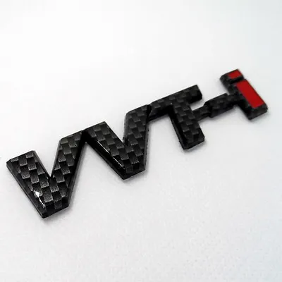 Car Emblem VVTI VVT-I Carbon Fiber For Crown Reiz Mark Livin Side Badge Sticker • $7.48