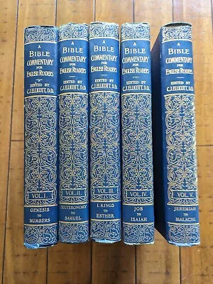 A Bible Commentary For English Readers CJ Ellicott  Old Testament 5 Volumes • $85