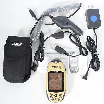 Magellan Explorest 210 Handheld Gps Bundle W/ac 12vdc & Usb Power Cords & Case • $44.95