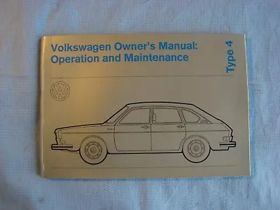 1972 VW Type 4 Owners Manual Operation And Maintenance Volkswagen NOS • $50