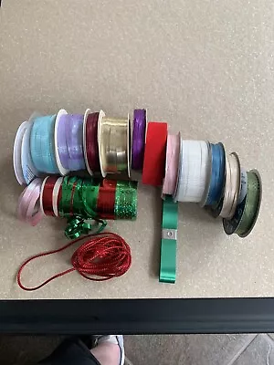 Ribbon Lot Red Velvet Cord Hallmark All Colors • $18