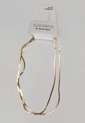 Sugarfix By Baublebar Layered NECKLACE Gold Tone New - Free Shipping • $7.99