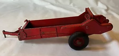 Vintage Red Metal Toy McCormick Deering Tractor Manue Spreader • $19.80