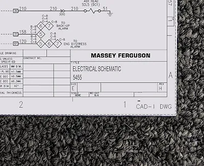 MASSEY FERGUSON TRACTOR 5455 Electrical Wiring Diagram Manual • $209.30