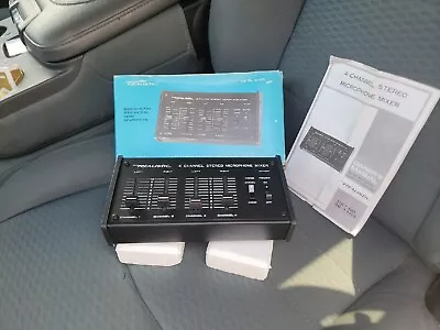 £34.60 • Buy Realistic Radio Shack 4 Channel Stereo Mic Microphone Mixer 32-1105 Box/ Manual 