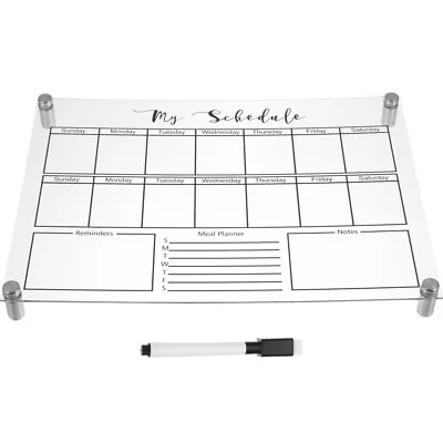 Magnetic Refrigerator Chalkboard Weekly Planner Board Acrylic Mini Freezer • £13.29