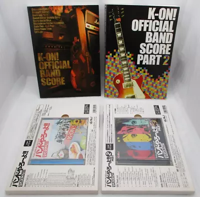 K-ON! OFFICIAL BAND SCORE W/ CD & K-ON! OFFICIAL BAND SCORE PART 2 W/ CD Japan • $86.99