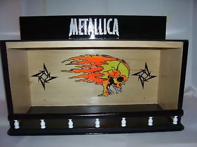 Bobble Head Display Case Metallica With Flaming Skull & Flying Stars   • $179.95