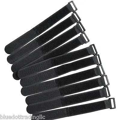 10 Pcs 8  Wire Straps Reusable Hook And Loop Magic Cable Ties Fiber Fasteners • $4.05