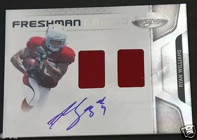 2011 Certified Freshman Fabric RYAN WILLIAMS RC Dual Jersey Auto 223/499 Hokies • $15.99