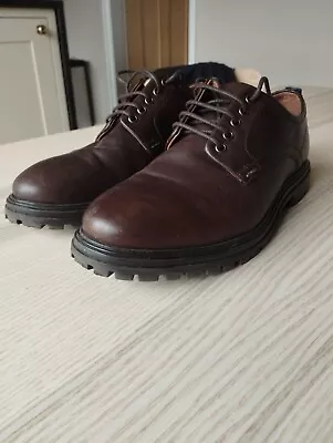 Marks And Spencer M & S Heritage Derby Brown Leather Shoes UK 10 • £30