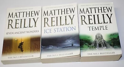 Matthew Reilly Novels X3 - Temple Ice Station Seven Ancient Wonders • $24.99