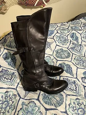 Area Forte Vero Cuoio Tall Leather Moto Boots 5.5 • $30