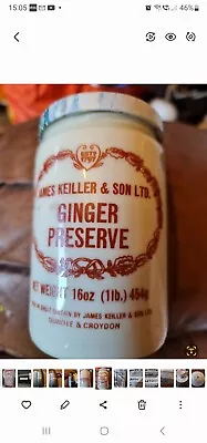 Vintage James Keiller & Son Ltd Ginger Preserve Jar Complete With Lid 16oz • £19.99