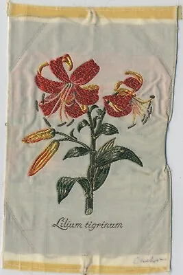 £4.95 • Buy J & J Cash Of Coventry Vintage Silk Woven Flower Lilium Tigrinum C19